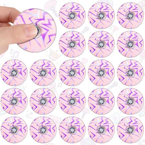 Hungdao 24 حزمة Kpop Fidget Spinners السائبة، 1.97 بوصة Kpop Lightning Fidget Spinner، حفلة عيد ميلاد للبالغين، أكياس هدايا جيدة، جوائز كرنفال المكافآت، اللعب الحسي in Kuwait