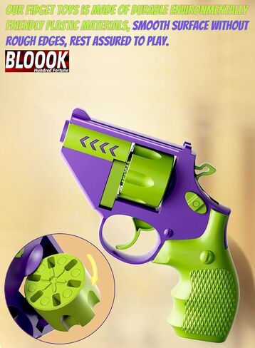 Fidget Toy Gun, 1911 Stress Shot Toy Gun Set for Adults & Kids, 3D Printed Peace Pistol Magnetic Fidget Slider Toy Anxiety Relief Items Pack, 8 PCS in Saudi Arabia