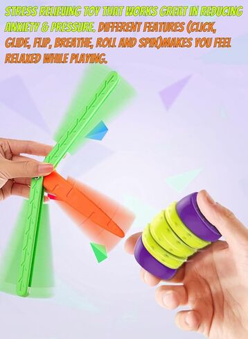 Fidget Toy Gun, 1911 Stress Shot Toy Gun Set for Adults & Kids, 3D Printed Peace Pistol Magnetic Fidget Slider Toy Anxiety Relief Items Pack, 8 PCS in Saudi Arabia