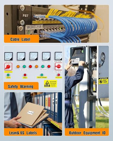 DT5150P Portable Industrial Label Maker, 300DPI Thermal Transfer Printer, Mobile APP & PC Editor Compatible, 3000mAh Capacity, Label for Small Business, Outdoor & Job Sites with 1 Roll Label in Saudi Arabia