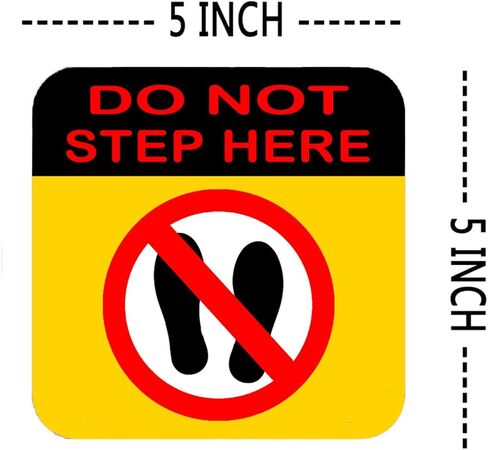 Do Not Step Here Stickers, 5 Inch Self Adhesive Vinyl Safety Warning Labels for Pool,Office, School, Hotel, Warehouse (10 Pcs) in Saudi Arabia