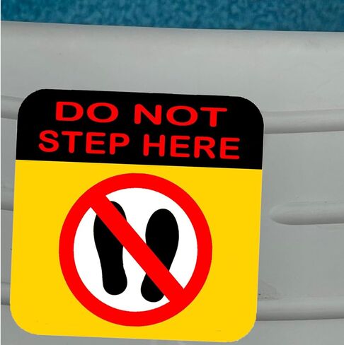 Do Not Step Here Stickers, 5 Inch Self Adhesive Vinyl Safety Warning Labels for Pool,Office, School, Hotel, Warehouse (10 Pcs) in Saudi Arabia