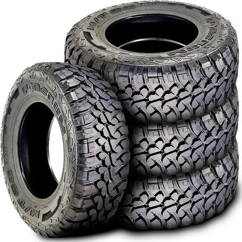 مجموعة من 4 (أربعة) إطارات شعاعية لشاحنة Forceum M/T 08 Plus Mud للطرق الوعرة - LT265/75R16 265/75/16 265/75-16 123/120Q نطاق التحميل E LRE 10 طبقات BSW جدار جانبي أسود in Kuwait
