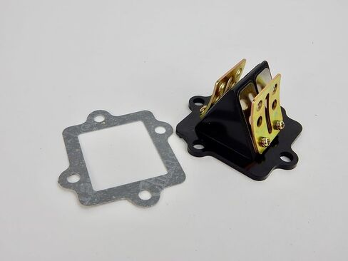 INTAKE/REED VALVE ASSEMBLY & GASKET FOR 50cc JOG, MINARELLI, YAMAHA 2 STROKE MOTORS GY6 STORE in Kuwait