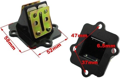 INTAKE/REED VALVE ASSEMBLY & GASKET FOR 50cc JOG, MINARELLI, YAMAHA 2 STROKE MOTORS GY6 STORE in Kuwait