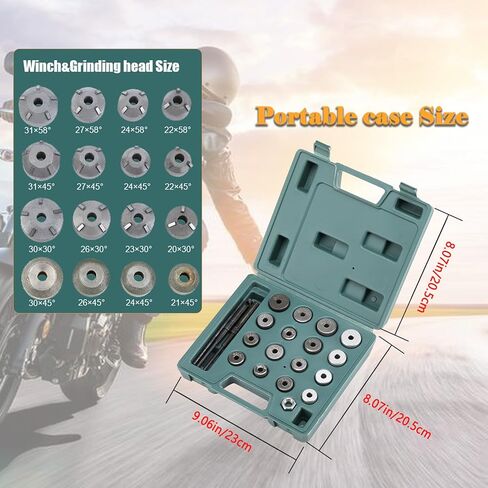 20pcs Valve Seat Reamer, Valve Seat Cutting Reamer Displacement Cutter for Motorcycle, Valve Repair Displacement Cutters in Saudi Arabia