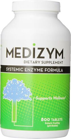 Medizym, Systemic Enzyme Formula, 200 Tablets,Yellowish Green/Tan,N20020 in Saudi Arabia