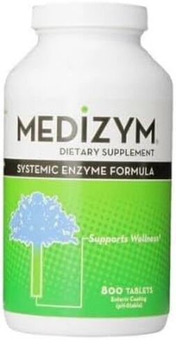 Medizym, Systemic Enzyme Formula, 200 Tablets,Yellowish Green/Tan,N20020 in Saudi Arabia