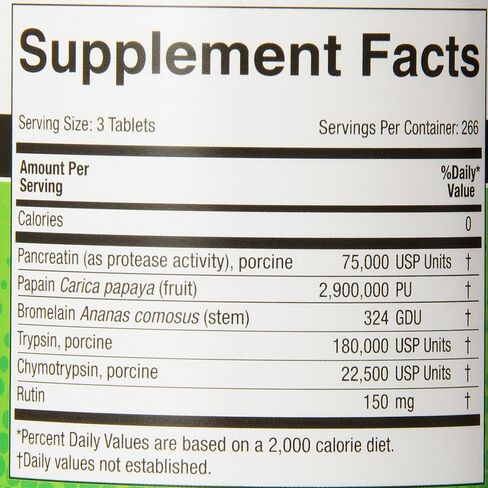 Medizym, Systemic Enzyme Formula, 200 Tablets,Yellowish Green/Tan,N20020 in Saudi Arabia