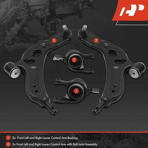 A-Premium Set of 4, Front Lower Control Arm, Control Arm Bushing, Compatible with BMW X1 2016-2022, X2 2018-2023, 228i Gran Coupe 2021-2022, 228i xDrive Gran Coupe & Mini Cooper Clubman Countryman in Kuwait