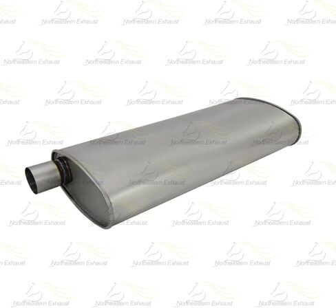 Exhaust Muffler Compatible for 2005-2010 Jeep Grand Cherokee 3.7L 5.7L | 05-09 Grand Cherokee 4.7L | Stainless Steel | Northeastern Exhaust | Free Clamps Included | Direct-Fit Replacement in Kuwait