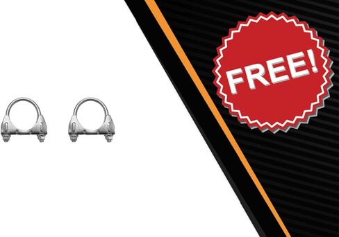 Exhaust Muffler Compatible for 2005-2010 Jeep Grand Cherokee 3.7L 5.7L | 05-09 Grand Cherokee 4.7L | Stainless Steel | Northeastern Exhaust | Free Clamps Included | Direct-Fit Replacement in Kuwait