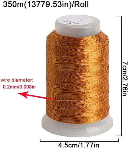 350M/Roll Ice Silk Tassel Thread 0.2mm Embroidery Sewing Thread Bracelet Braided Nylon Cord in Kuwait