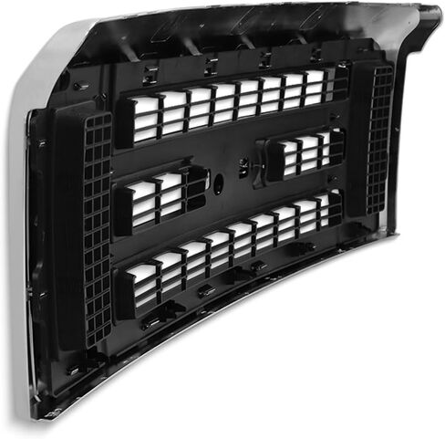 Chrome Grille Assembly for Ford E250 E350 E450 E550 2008-2014, Direct Fit Replacement with Mounting Brackets, OE-Quality Triple Chrome Finish in Saudi Arabia