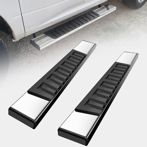 COMNOVA 6 inch Running Boards Compatible with 2009-2018 Dodge Ram 1500 (incl. 2019-2024 Classic), 2010-2024 2500 3500 Regular/Standard/Single Cab, High Light Stainless Steel Step Bars. in Saudi Arabia