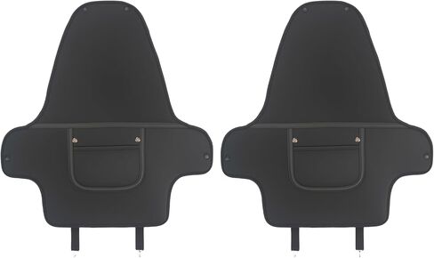 Seat Back Kick Protector Compatible with Tesla Model 3 2017-2025/ Model Y 2021-2025 Accessories, Leather Anti-scratch Kick Mat Cover with Organizer Pocket Black Seatback Protector for Kids Pets in Kuwait
