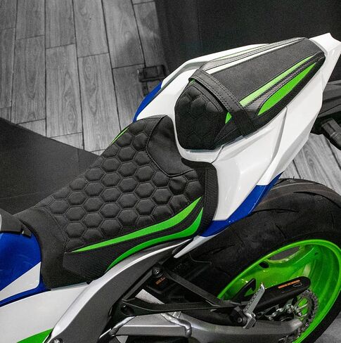 Complete Seat for Ninja ZX-10R ZX-10RR 2021-2024 2025 ZX10R ZX10RR Front Rider Rear Passenger Saddle Cushion, One Set-Green in Saudi Arabia