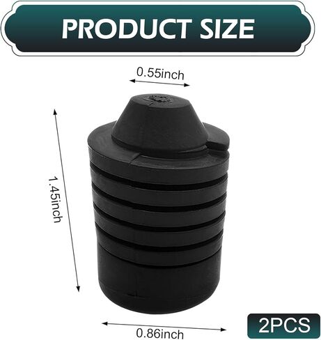 2 PCS Car Hood Bumper Stoppers, Rubber High-elasticity Anti-rattle Buffer Cushion Block, OEM# 90541-15019, Compatible with Highlander Corolla Tundra Runner Fortuner Avalon (Black) in Kuwait