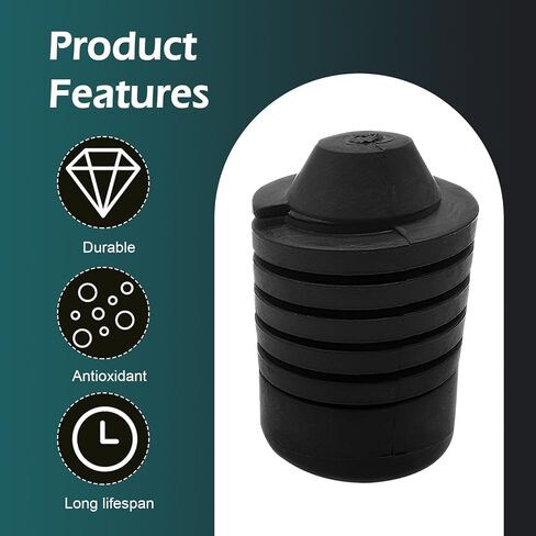 2 PCS Car Hood Bumper Stoppers, Rubber High-elasticity Anti-rattle Buffer Cushion Block, OEM# 90541-15019, Compatible with Highlander Corolla Tundra Runner Fortuner Avalon (Black) in Kuwait