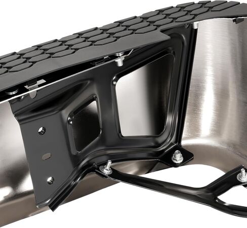 ALMULOO Split-type Rear Step Bumper Compatible with 2009-2019 Dodge Ram 1500 2500 3500 w/Sensor Holes&License Plate Lights Steel+Plastic Chrome+Powder Coated Replacement for CH1103122 in Kuwait
