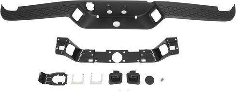 ALMULOO Split-type Rear Step Bumper Compatible with 2009-2019 Dodge Ram 1500 2500 3500 w/Sensor Holes&License Plate Lights Steel+Plastic Chrome+Powder Coated Replacement for CH1103122 in Kuwait