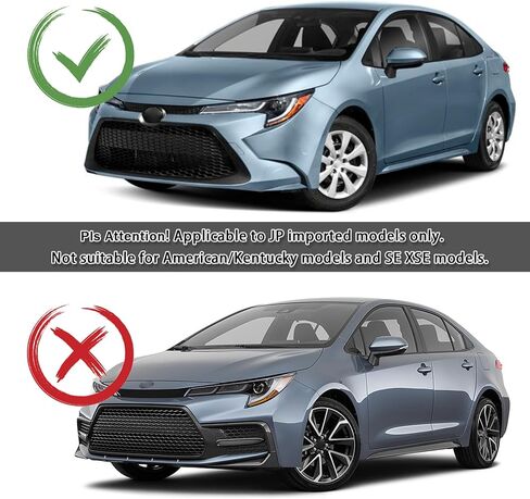Front Body Bumper Kit Fit For 2020 2021 2022 Toyota Corolla LE/XLE Front Upper Lower Grille & Front Bumper Cover With Trims + Support Retainer Brackets Replacement in Kuwait