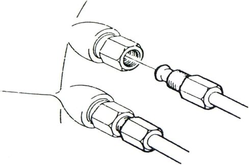 Inline Tube Compatible with 1964-78 GM Transmission Line at Trans, 1/4"-NPT Male x 1/2"-20 Female Adapters & Washers, 4pc in Kuwait