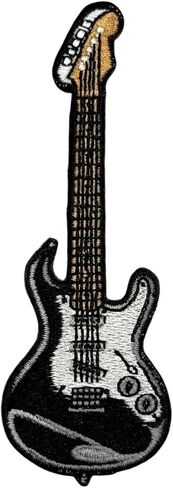 4" Electric Guitar Iron On Patch - Embroidered Music Rock n Roll Musician Applique Appliques Iron On Sew On Patches for Holes, Clothing, Jeans, Hat, Backpacks, Clothes in Kuwait