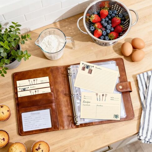 100 Pcs Recipe Cards 4x6, Double Sided Blank Cardstock Cards for Recording Recipes, Kitchen Diaries, Bridal Shower, Wedding, Housewarming, Banquet Preparation in Saudi Arabia