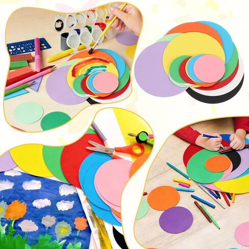 PATIKIL 72 Sheet Circle Card Stock, 2 Inch Round Cutouts Paper Thick Cardstock Coaster for DIY Craft Projects Printing Supplies Bulletin Board Decor, Multicolor in Kuwait