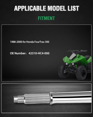 SCITOO ATV استبدال محور العجلة الخلفية لهوندا FourTrax 300 42310-HC4-000 1988-2000 in Kuwait