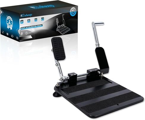 Portable Left Foot Accelerator Pedal for Most Handicap Amputee Disabled Injured Stroke Drivers,Quick Release & Footrest, All-Metal Split Design in Saudi Arabia