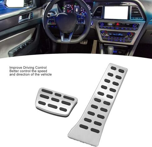 Gas Brake Accelerator Pedal Cover Stainless Steel Anti Slip Foot Pedal Pads Replacement for Hyundai Tucson Sonata Santa Fe (at) in Kuwait