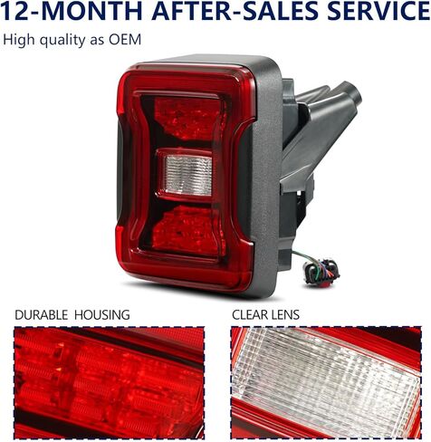 LED Tail Lights Compatible with 2018 2019 2020 2021 2022 2023 2024 2025 Jeep Wrangler Led Taillights W/O BLIS Rear Reverse Stop Brake Tail Lamp Assy Replacement OEM#68434889AB (Right Passenger Side) in Saudi Arabia