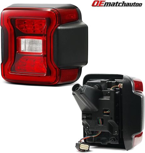 LED Tail Lights Compatible with 2018 2019 2020 2021 2022 2023 2024 2025 Jeep Wrangler Led Taillights W/O BLIS Rear Reverse Stop Brake Tail Lamp Assy Replacement OEM#68434889AB (Right Passenger Side) in Saudi Arabia