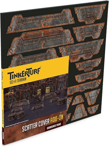 TinkerTurf Sci-Fi Terrain: غطاء مبعثر، سمة محايدة، قوية، ميسورة التكلفة، تضاريس كاملة الألوان رائعة المظهر، سريعة وسهلة التجميع، إعدادات لا حدود لها تقريبًا in Kuwait