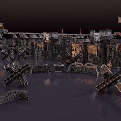 TinkerTurf Sci-Fi Terrain: غطاء مبعثر، سمة محايدة، قوية، ميسورة التكلفة، تضاريس كاملة الألوان رائعة المظهر، سريعة وسهلة التجميع، إعدادات لا حدود لها تقريبًا in Kuwait