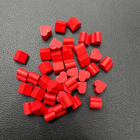 10x10x10mm Small Wooden Heart Tokens, 100 Pack Mini Wood Cube Life Counters for Board Games, Health Point Markers, DIY Game Indicator Pieces for Tabletop RPG Card Games in Kuwait