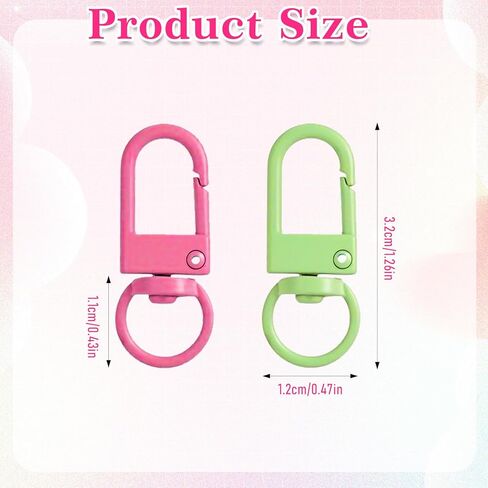 45 Pcs Small Metal Lobster Claw Clasps, Colorful Lobster Claw Clasps for Keychains Swivel Snap Hooks Lanyard Clips for Jewelry Making Connector DIY Craft Projects in Saudi Arabia