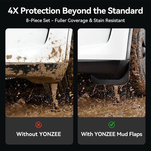 YONZEE 8-Pack Front & Rear Mud Flaps for Tesla Model Y Juniper Accessories 2026 2025 [Protect Paint, No Drilling Required], TPE Splash Guard, All Weather Mud Guards Body Kits for Tesla New Model Y in Saudi Arabia