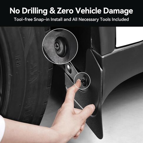 YONZEE 8-Pack Front & Rear Mud Flaps for Tesla Model Y Juniper Accessories 2026 2025 [Protect Paint, No Drilling Required], TPE Splash Guard, All Weather Mud Guards Body Kits for Tesla New Model Y in Saudi Arabia