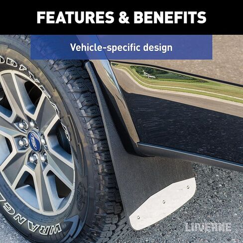 Luverne 251445 Rear 12-Inch x 23-Inch Textured Rubber Mud Guards, Select Chevrolet Silverado 1500, 2 Flaps in Kuwait