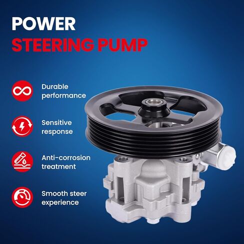 MOCA Power Steering Pump Compatible with 09-20 for Dodge Journey 2.4L, 08-14 for Dodge Avenger 2.4L, 11-14 for Chrysler 200 2.4L, 07-10 for Chrysler Sebring 2.4L w/o Reservoir in Kuwait