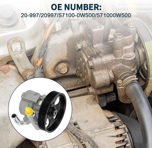 مضخة توجيه الطاقة مع بكرة لشركة هيونداي سانتا في 3.3L V6 2007-2009 مضخة مساعدة الطاقة استبدال رقم 20-997/57100-0W500 1 قطعة in Kuwait