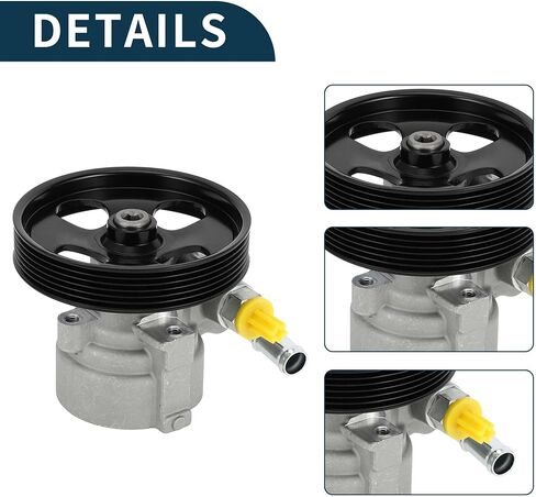 مضخة توجيه الطاقة مع بكرة لشركة هيونداي سانتا في 3.3L V6 2007-2009 مضخة مساعدة الطاقة استبدال رقم 20-997/57100-0W500 1 قطعة in Kuwait