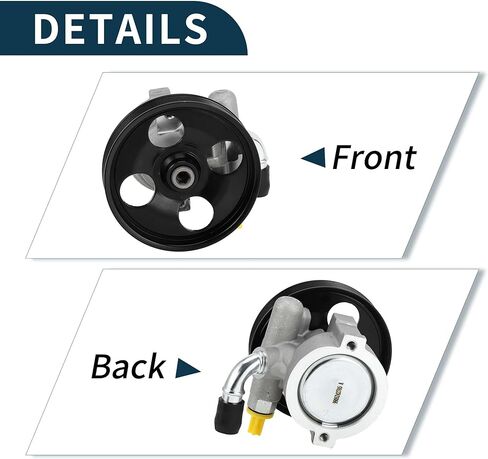 مضخة توجيه الطاقة مع بكرة لشركة هيونداي سانتا في 3.3L V6 2007-2009 مضخة مساعدة الطاقة استبدال رقم 20-997/57100-0W500 1 قطعة in Kuwait