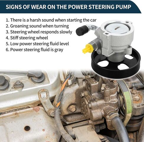 مضخة توجيه الطاقة مع بكرة لشركة هيونداي سانتا في 3.3L V6 2007-2009 مضخة مساعدة الطاقة استبدال رقم 20-997/57100-0W500 1 قطعة in Kuwait