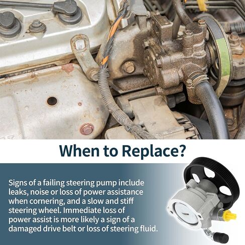 مضخة توجيه الطاقة مع بكرة لشركة هيونداي سانتا في 3.3L V6 2007-2009 مضخة مساعدة الطاقة استبدال رقم 20-997/57100-0W500 1 قطعة in Kuwait