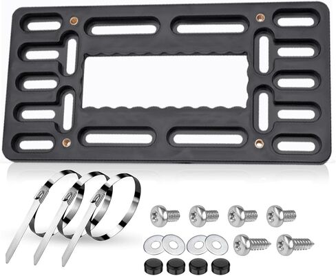 License Plate Bracket Holder, Front License Plate Bracket, No Drill Front Plate Mount, Licenses Plates Brackets Bumper, Car Frame Mount Adapter with Stainless Steel Screw, Cable Ties in Saudi Arabia