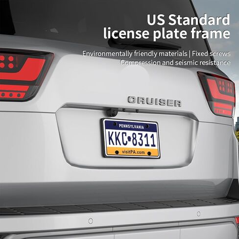 License Plate Bracket Holder, Front License Plate Bracket, No Drill Front Plate Mount, Licenses Plates Brackets Bumper, Car Frame Mount Adapter with Stainless Steel Screw, Cable Ties in Saudi Arabia